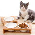 Ceramic Single Double Pet Food Bowl With Stand